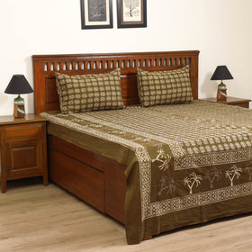 Pipad Hand Block Print Double Bedsheet with 2 Pillow Cover Set (108 x 90 in) 55
