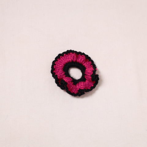 Pink - Handmade Crochet Hair Rubber Band/Scrunchie 40