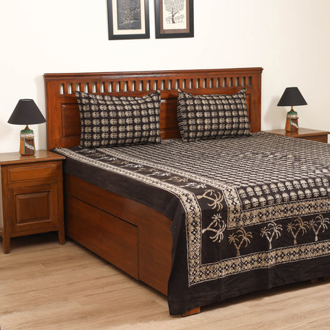 Pipad Hand Block Print Double Bedsheet with 2 Pillow Cover Set (108 x 90 in) 57