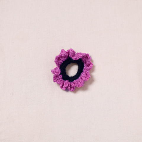 Purple - Handmade Crochet Hair Rubber Band/Scrunchie 43