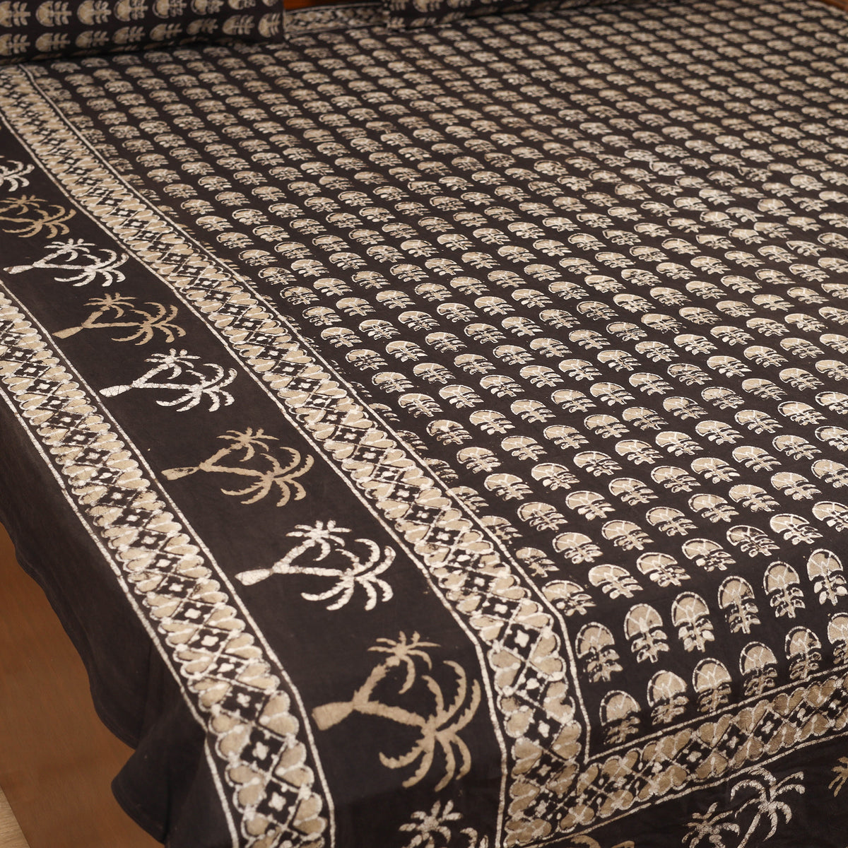 Pipad Hand Block Print Double Bedsheet with 2 Pillow Cover Set (108 x 90 in) 57