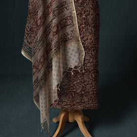 Pedana Kalamkari Block Print Kota Doria Cotton 2pc Unstitched Dress Material Kurta Set 08