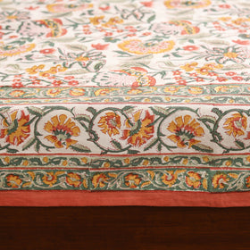 Floral Sanganeri Hand Block Print Cotton Double Bedsheet with 2 Pillow Cover Set (108 x 90 in) 58