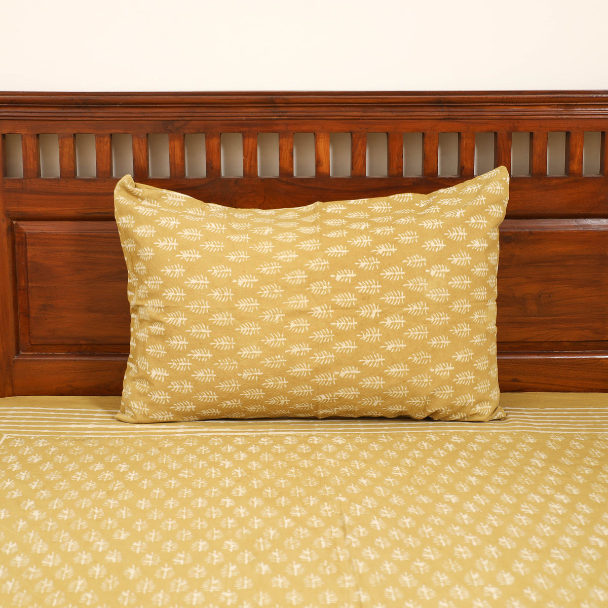 Pipad Hand Block Print Single Bedsheet with 1 Pillow Cover Set (90 x 60 in) 29