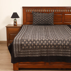 Pipad Hand Block Print Single Bedsheet with 1 Pillow Cover Set (90 x 60 in) 27