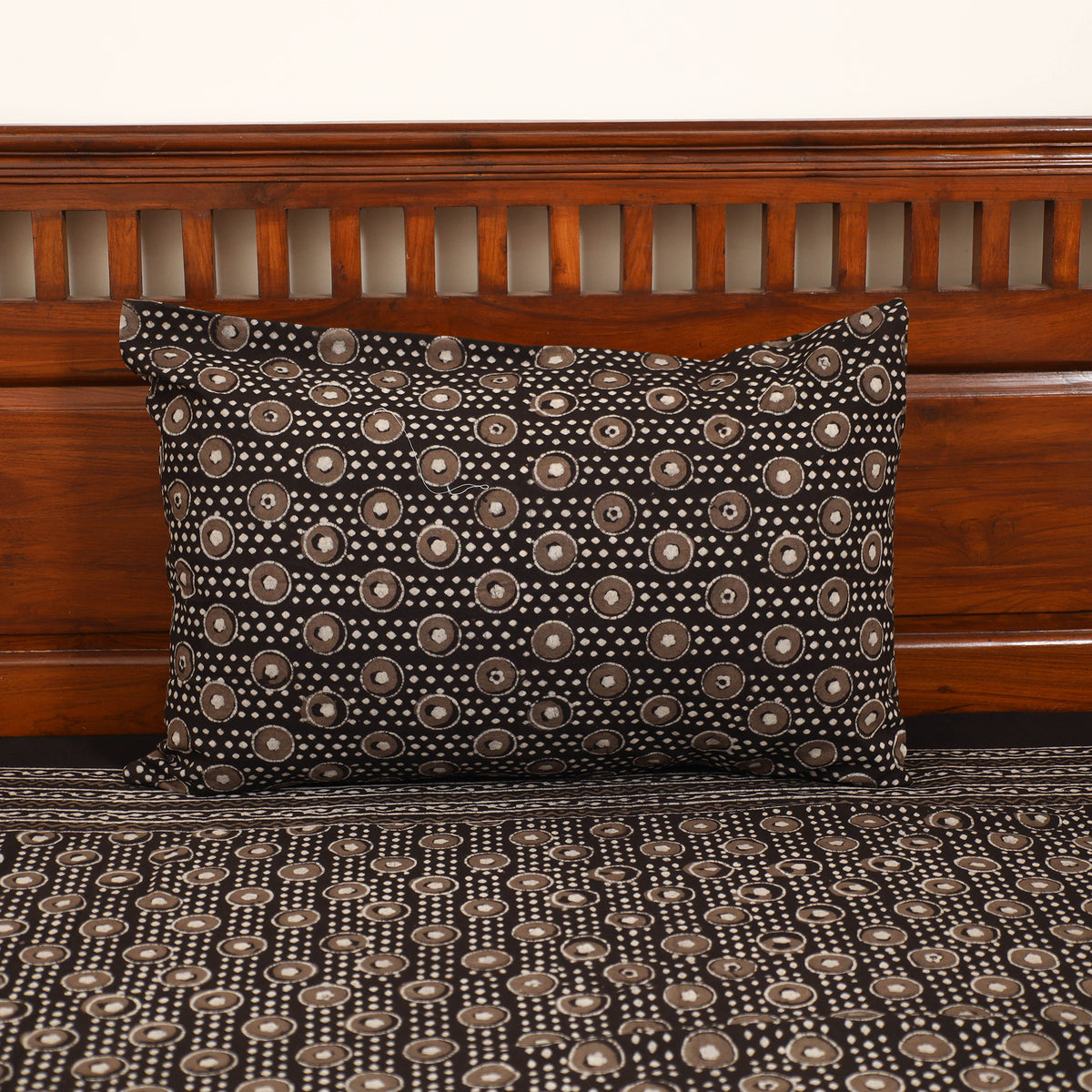 Pipad Hand Block Print Single Bedsheet with 1 Pillow Cover Set (90 x 60 in) 27