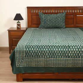 Pipad Hand Block Print Single Bedsheet with 1 Pillow Cover Set (90 x 60 in) 26