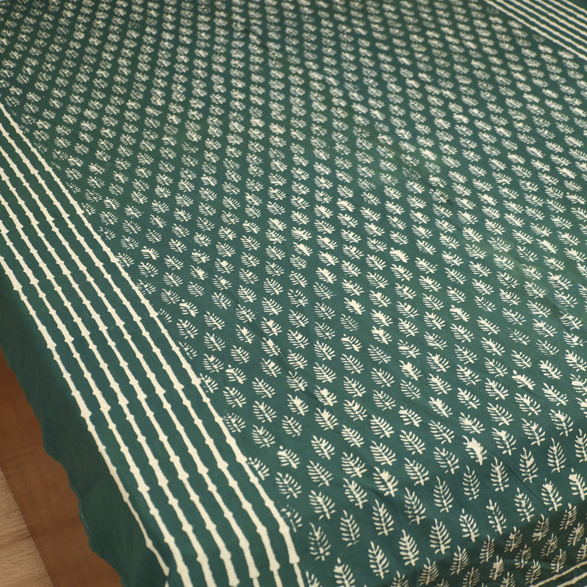 Pipad Hand Block Print Single Bedsheet with 1 Pillow Cover Set (90 x 60 in) 26