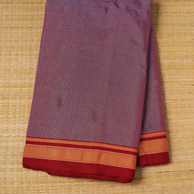 Purple - karnataka weave cotton khun fabric 25 - handcrafted