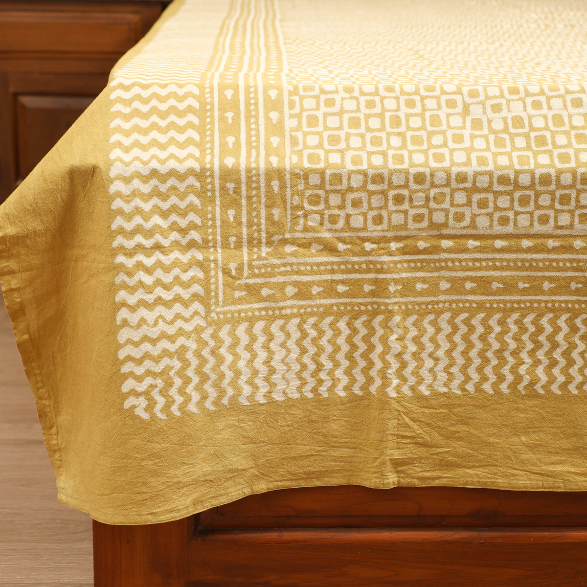 Pipad Hand Block Print Single Bedsheet with 1 Pillow Cover Set (90 x 60 in) 23