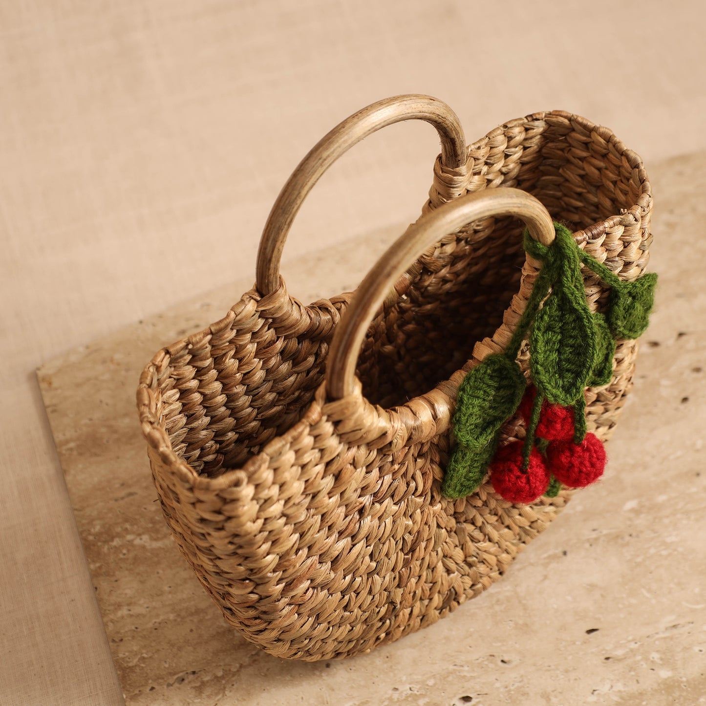 Handcrafted Crochet Work Natural Water Hyacinth Handbag for Women 10