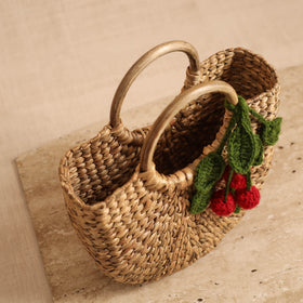 Handcrafted Crochet Work Natural Water Hyacinth Handbag for Women 10