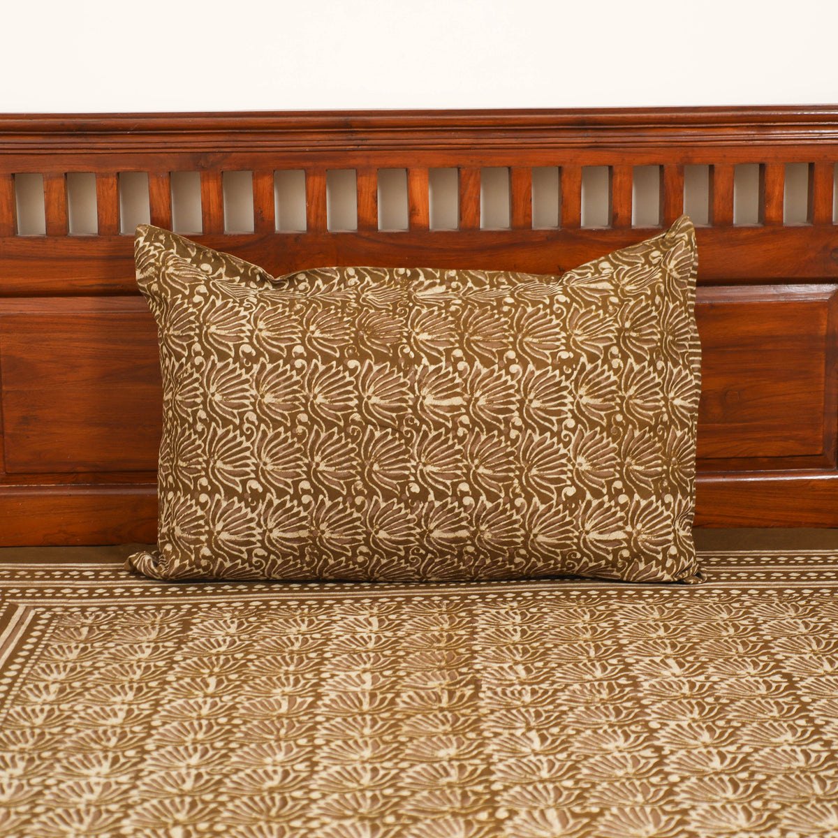 Pipad Hand Block Print Single Bedsheet with 1 Pillow Cover Set (90 x 60 in) 21