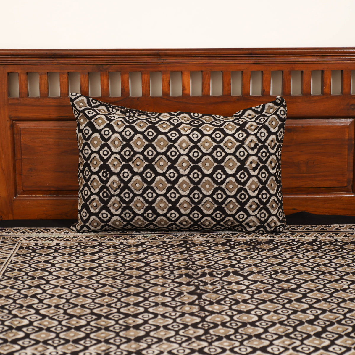 Pipad Hand Block Print Single Bedsheet with 1 Pillow Cover Set (90 x 60 in) 20