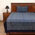 Pipad Hand Block Print Single Bedsheet with 1 Pillow Cover Set (90 x 60 in) 18