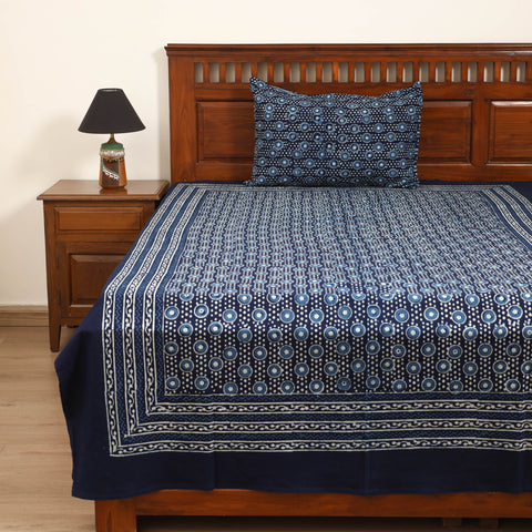 Pipad Hand Block Print Single Bedsheet with 1 Pillow Cover Set (90 x 60 in) 18