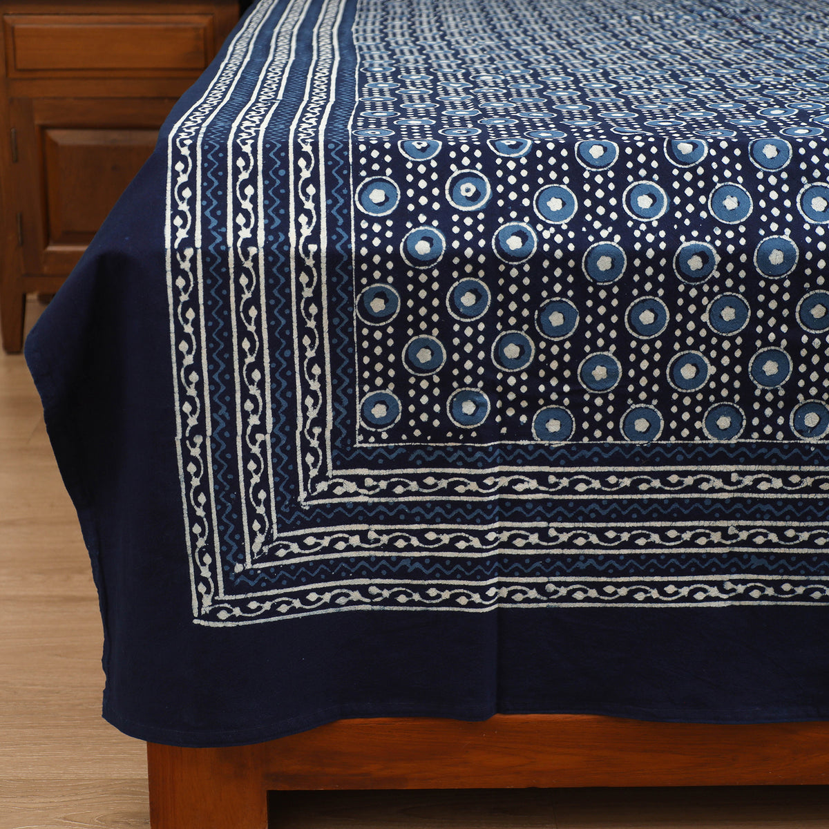 Pipad Hand Block Print Single Bedsheet with 1 Pillow Cover Set (90 x 60 in) 18