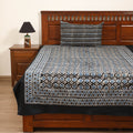 Pipad Hand Block Print Single Bedsheet with 1 Pillow Cover Set (90 x 60 in) 17