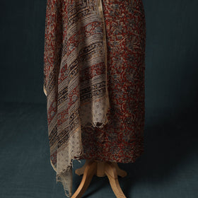 Pedana Kalamkari Block Print Kota Doria Cotton 2pc Unstitched Dress Material Kurta Set 19
