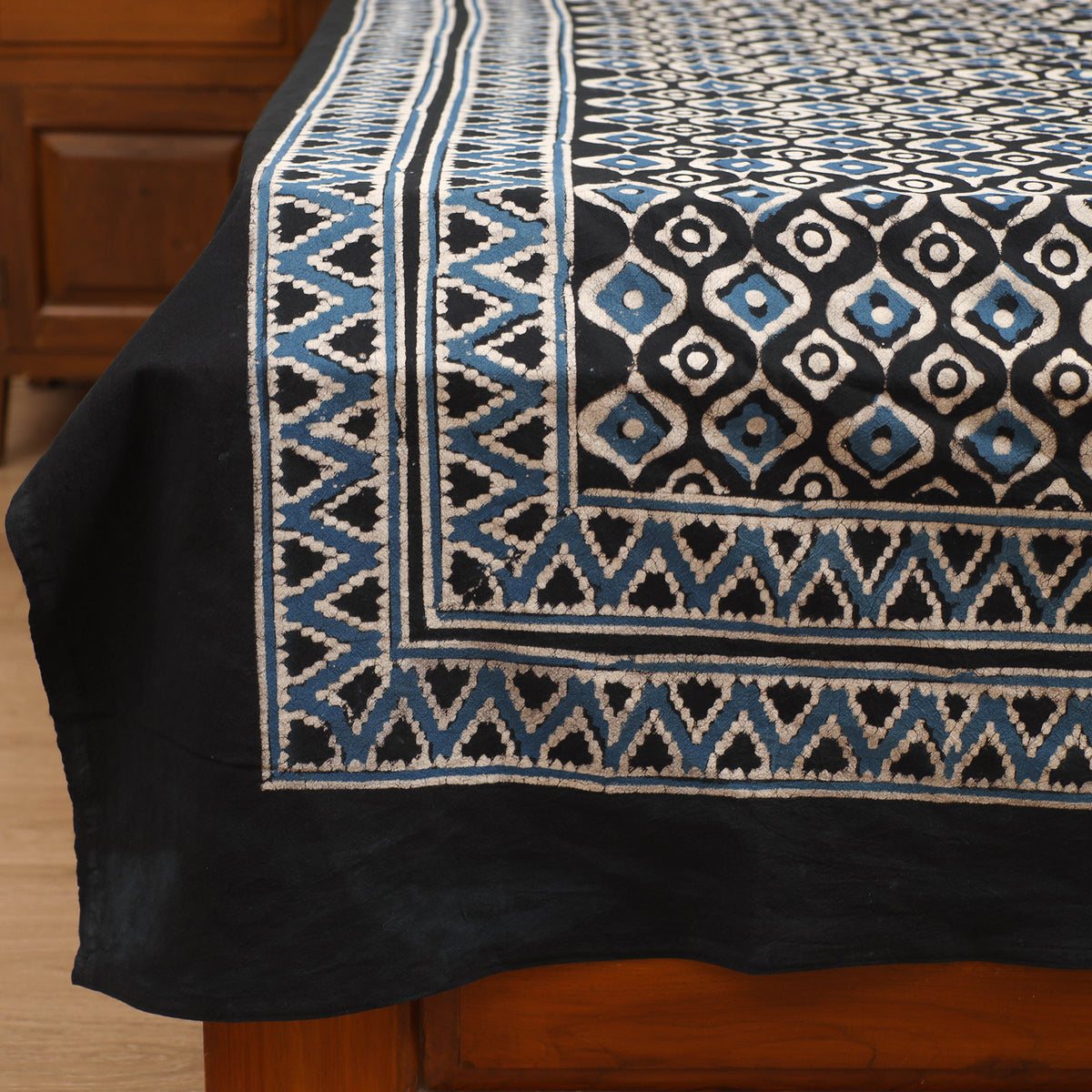 Pipad Hand Block Print Single Bedsheet with 1 Pillow Cover Set (90 x 60 in) 17