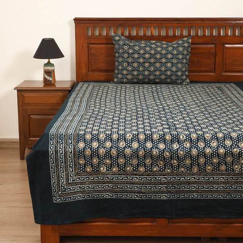 Pipad Hand Block Print Single Bedsheet with 1 Pillow Cover Set (90 x 60 in) 16