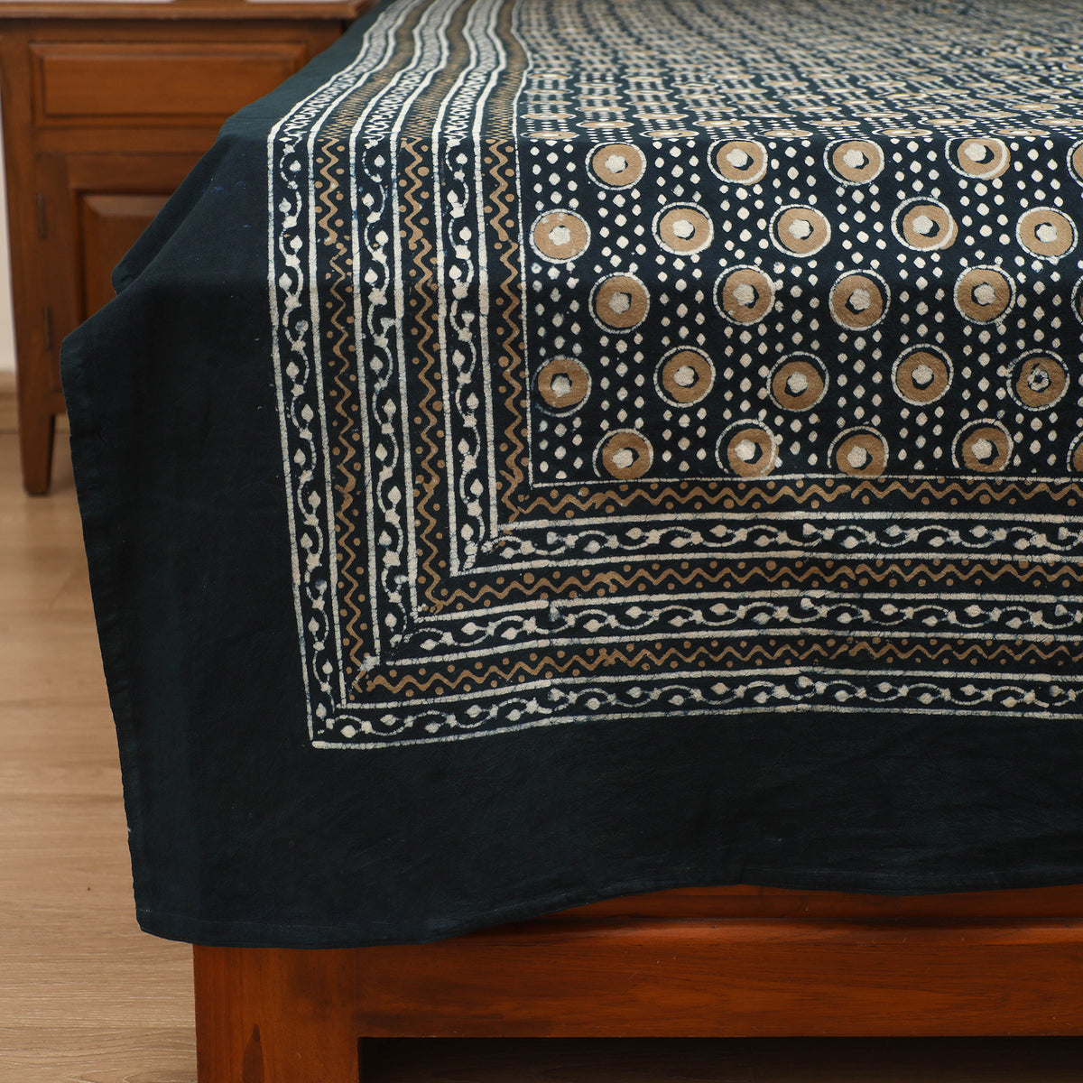 Pipad Hand Block Print Single Bedsheet with 1 Pillow Cover Set (90 x 60 in) 16