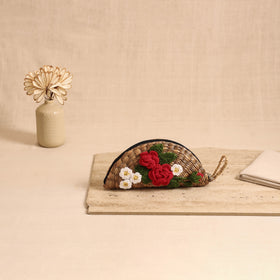 Handcrafted Crochet Work Natural Water Hyacinth Clutch for Women 01