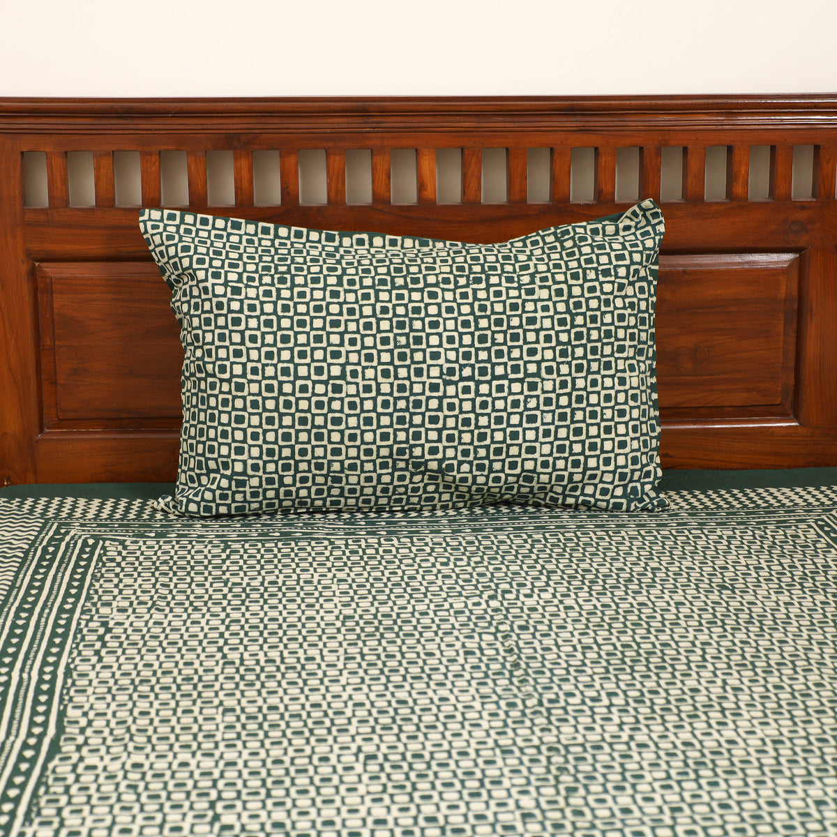 Pipad Hand Block Print Single Bedsheet with 1 Pillow Cover Set (90 x 60 in) 13
