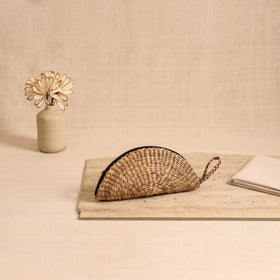 Handcrafted Crochet Work Natural Water Hyacinth Clutch for Women 02