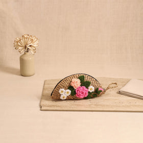Handcrafted Crochet Work Natural Water Hyacinth Clutch for Women 03