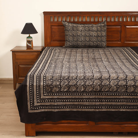 Pipad Hand Block Print Single Bedsheet with 1 Pillow Cover Set (90 x 60 in) 11