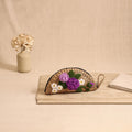 Handcrafted Crochet Work Natural Water Hyacinth Clutch for Women 06