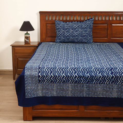 Pipad Hand Block Print Single Bedsheet with 1 Pillow Cover Set (90 x 60 in) 10