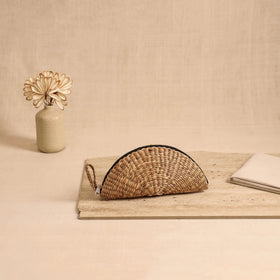 Handcrafted Crochet Work Natural Water Hyacinth Clutch for Women 05