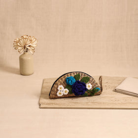 Handcrafted Crochet Work Natural Water Hyacinth Clutch for Women 07