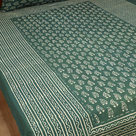 Pipad Hand Block Print Single Bedsheet with 1 Pillow Cover Set (90 x 60 in) 08