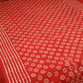 Pipad Hand Block Print Single Bedsheet with 1 Pillow Cover Set (90 x 60 in) 07