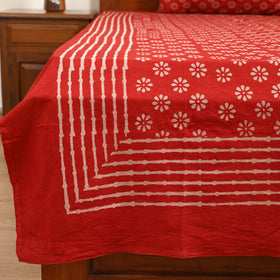 Pipad Hand Block Print Single Bedsheet with 1 Pillow Cover Set (90 x 60 in) 07
