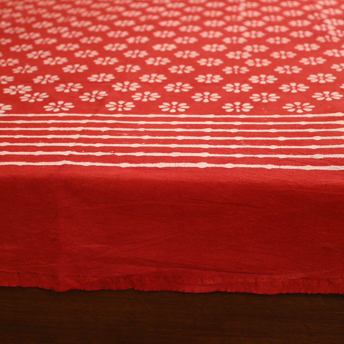 Pipad Hand Block Print Single Bedsheet with 1 Pillow Cover Set (90 x 60 in) 07