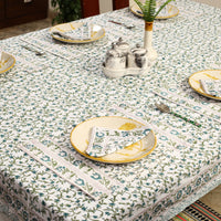 Sanganeri Print Cotton Table Cover with Mats & Napkins 02