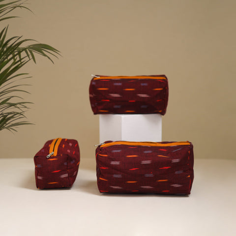 Handcrafted Fabric Toiletry Bags (Set of 3) 01