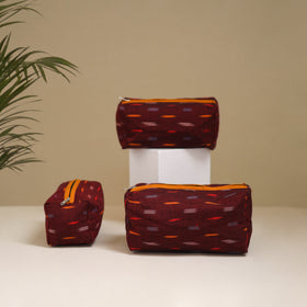 Handcrafted Fabric Toiletry Bags (Set of 3) 01