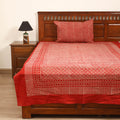 Pipad Hand Block Print Single Bedsheet with 1 Pillow Cover Set (90 x 60 in) 05
