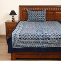Pipad Hand Block Print Single Bedsheet with 1 Pillow Cover Set (90 x 60 in) 04