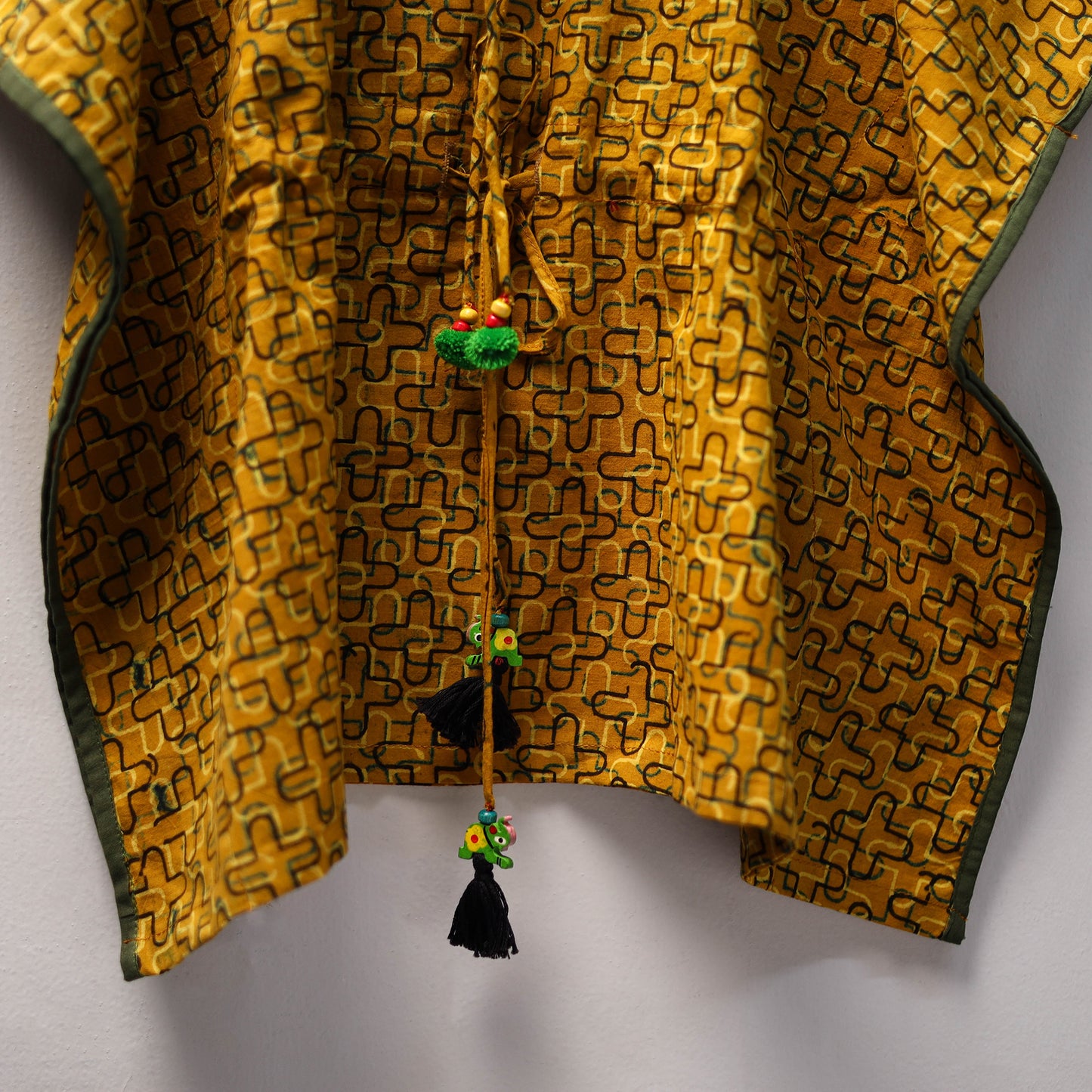 Yellow - cotton kids kaftan (3-4 years) 11 - handcrafted