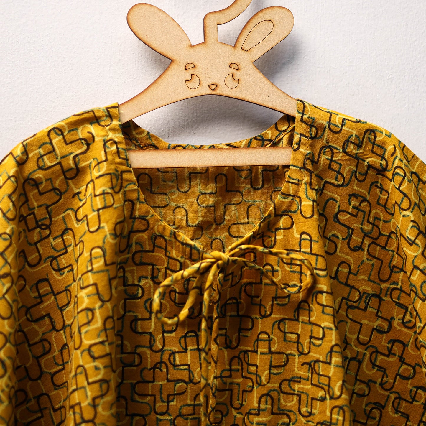 Yellow - cotton kids kaftan (3-4 years) 11 - handcrafted