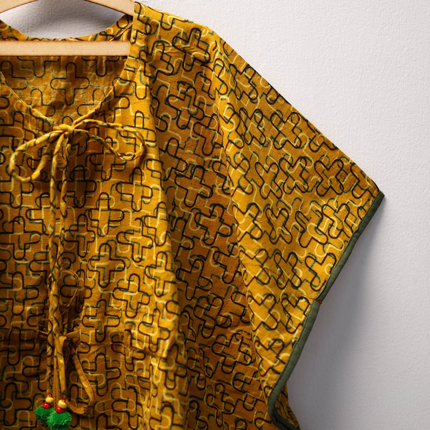 Yellow - cotton kids kaftan (3-4 years) 11 - handcrafted