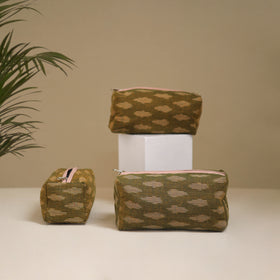 Handcrafted Fabric Toiletry Bags (Set of 3) 06