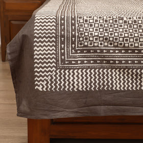 Pipad Hand Block Print Single Bedsheet with 1 Pillow Cover Set (90 x 60 in) 03