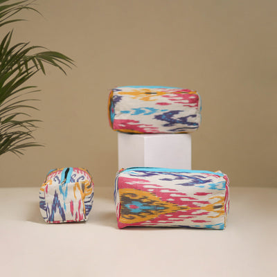 Handcrafted Fabric Toiletry Bags (Set of 3) 07